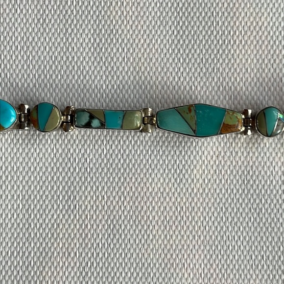 Turquoise Sterling Bracelet - Picture 6 of 8